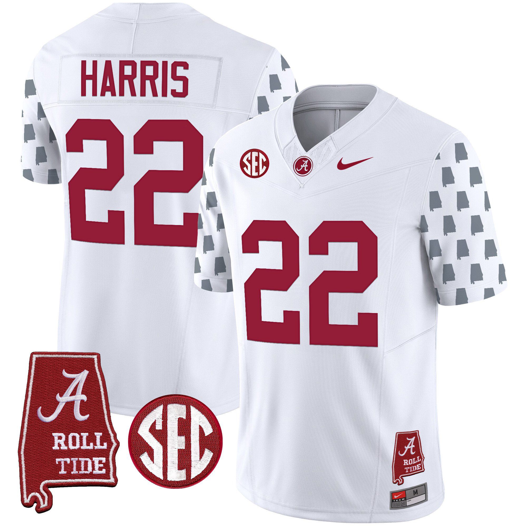 Men Alabama Crimson Tide #22 Harris White Vapor Limited 2024 Nike NCAA Jersey->indianapolis colts->NFL Jersey